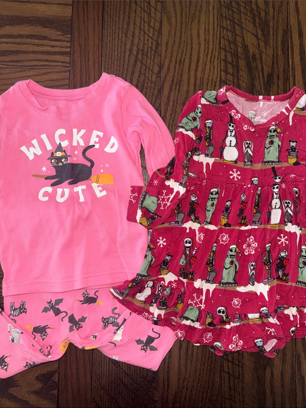 🎃👻Posh Peanut Nightmare Before Christmas Dress & Pink 'Wicked Cute' Pajama Set👻🎃